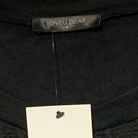NWT LOVEU.DEAR split knit button tunic - Picture 6 of 15